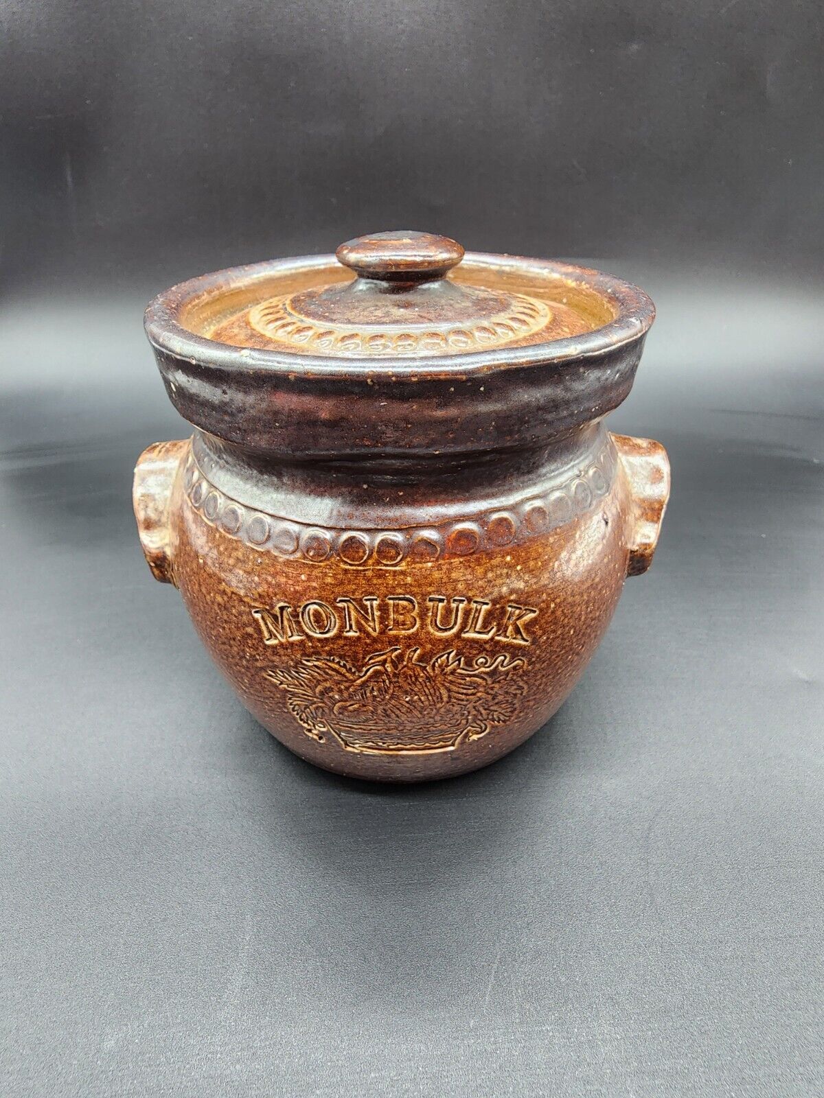 Vintage Bendigo Pottery K.P. Epson Monbulk Jar Canister Hand Made Stoneware