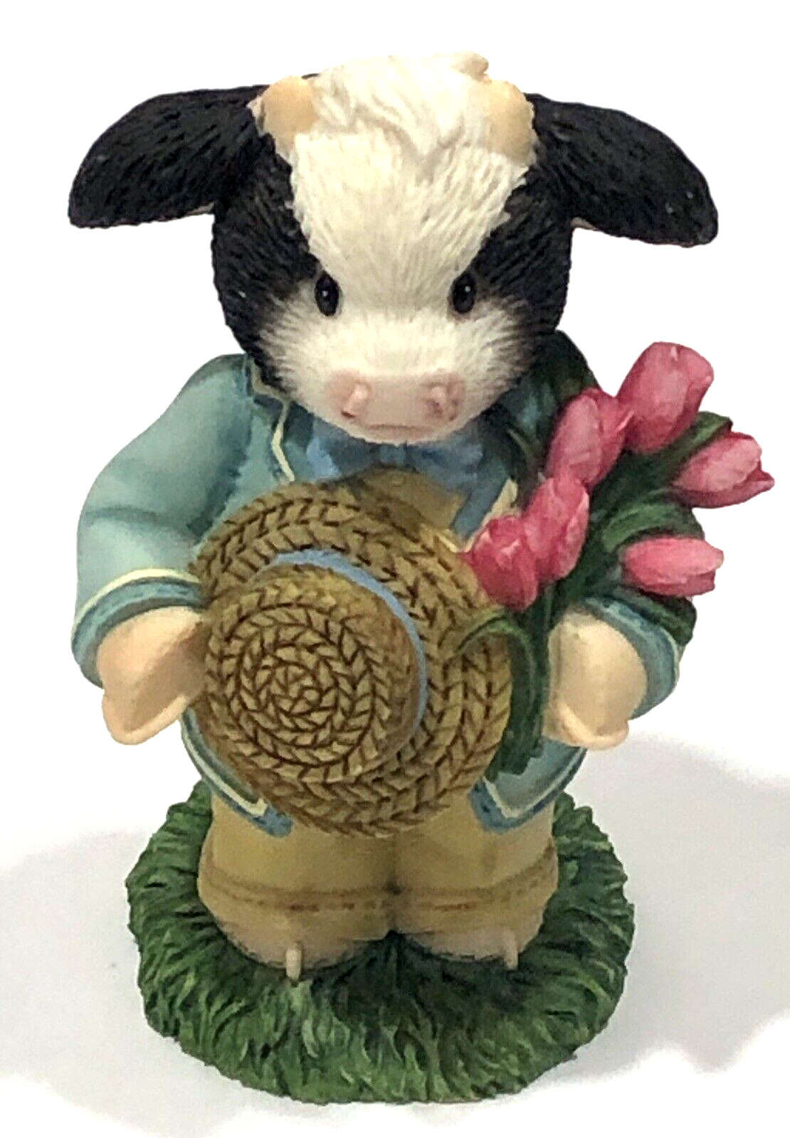 Enesco Mary's Moo Moos Young Man With Flowers 119925 2004 - Vintage