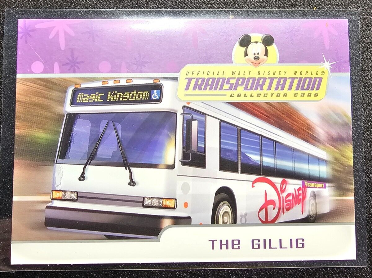 Official Walt Disney World Transportation The Gillig #1 of 18 Collector Card