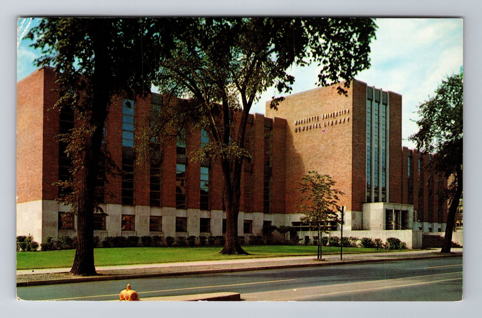 Milwaukee WI-Wisconsin, Marquette University Library, Vintage c1964 Postcard