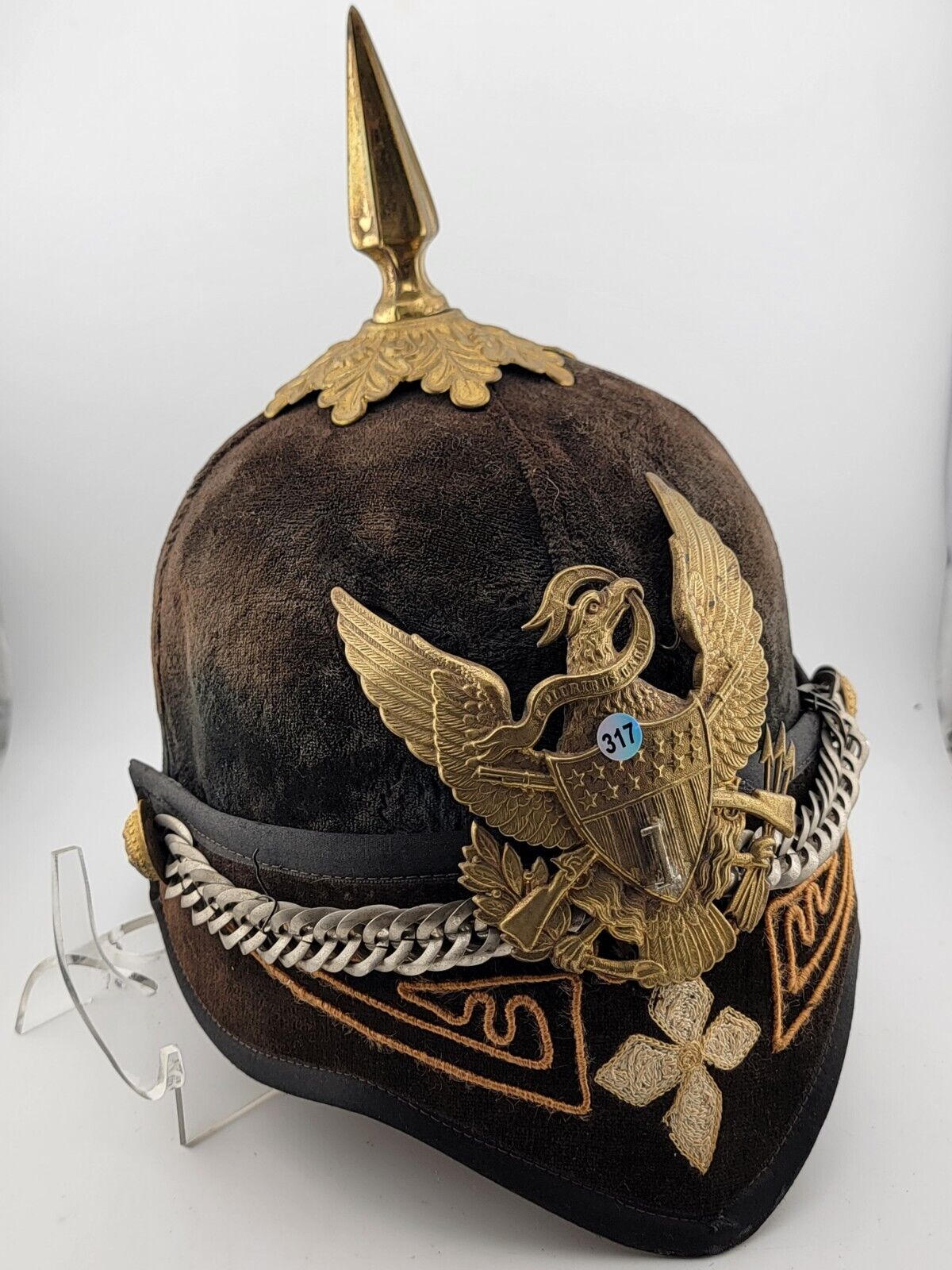 Rare Original U.S. Model 1881 1st Infantry Officer's Dress Pith Helmet. VG Cond.