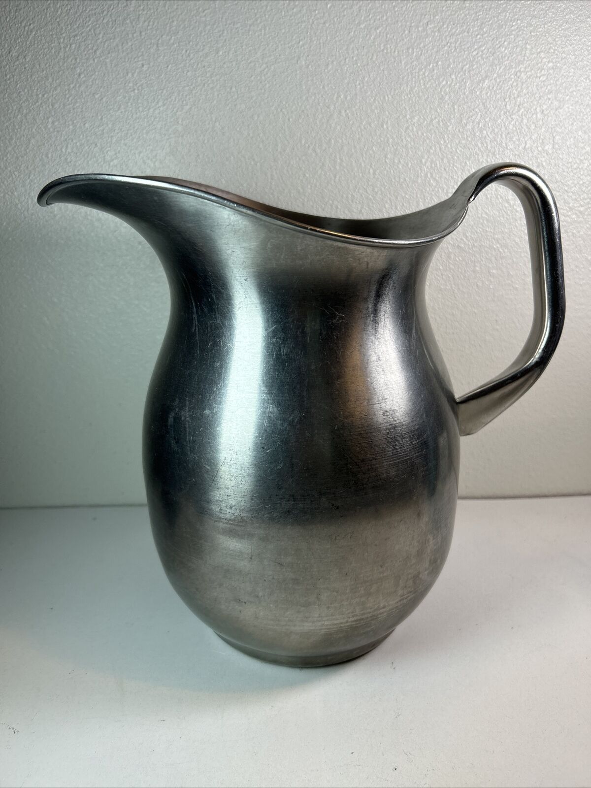 Vintage Vollrath large Stainless Steel Pitcher 10in Tall American WWII