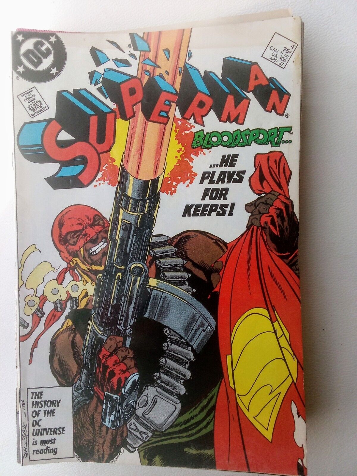 Superman 4 Bloodsport First Appearance Comic Book 1987 DC Super heroes