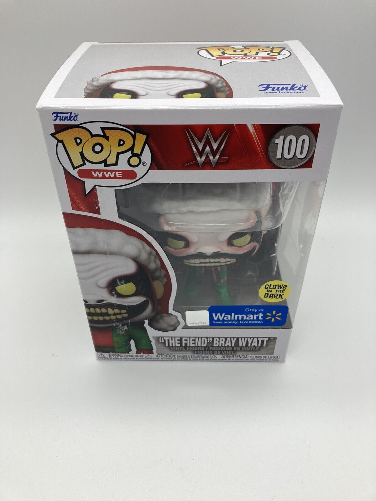 Funko Pop WWE The Fiend Bray Wyatt #100 Walmart Exclusive - Glow In The Dark