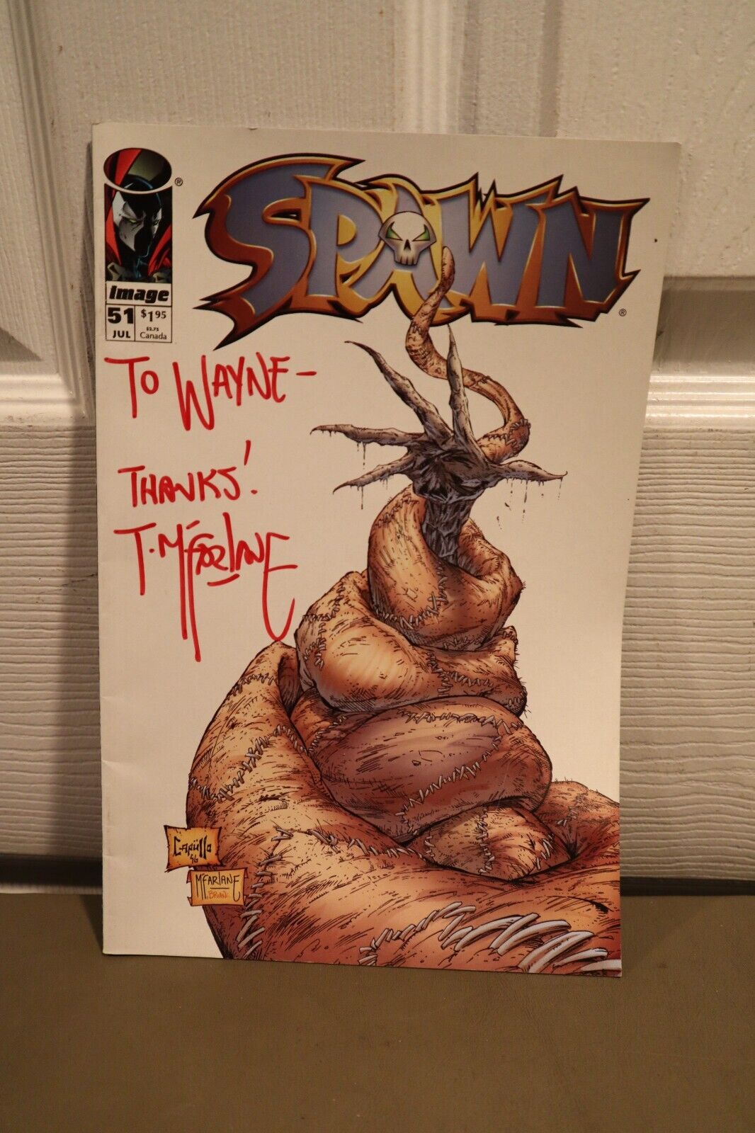 Spawn Comics Issue #51 Signed By Todd McFarlane Signature Rare Autograph Image