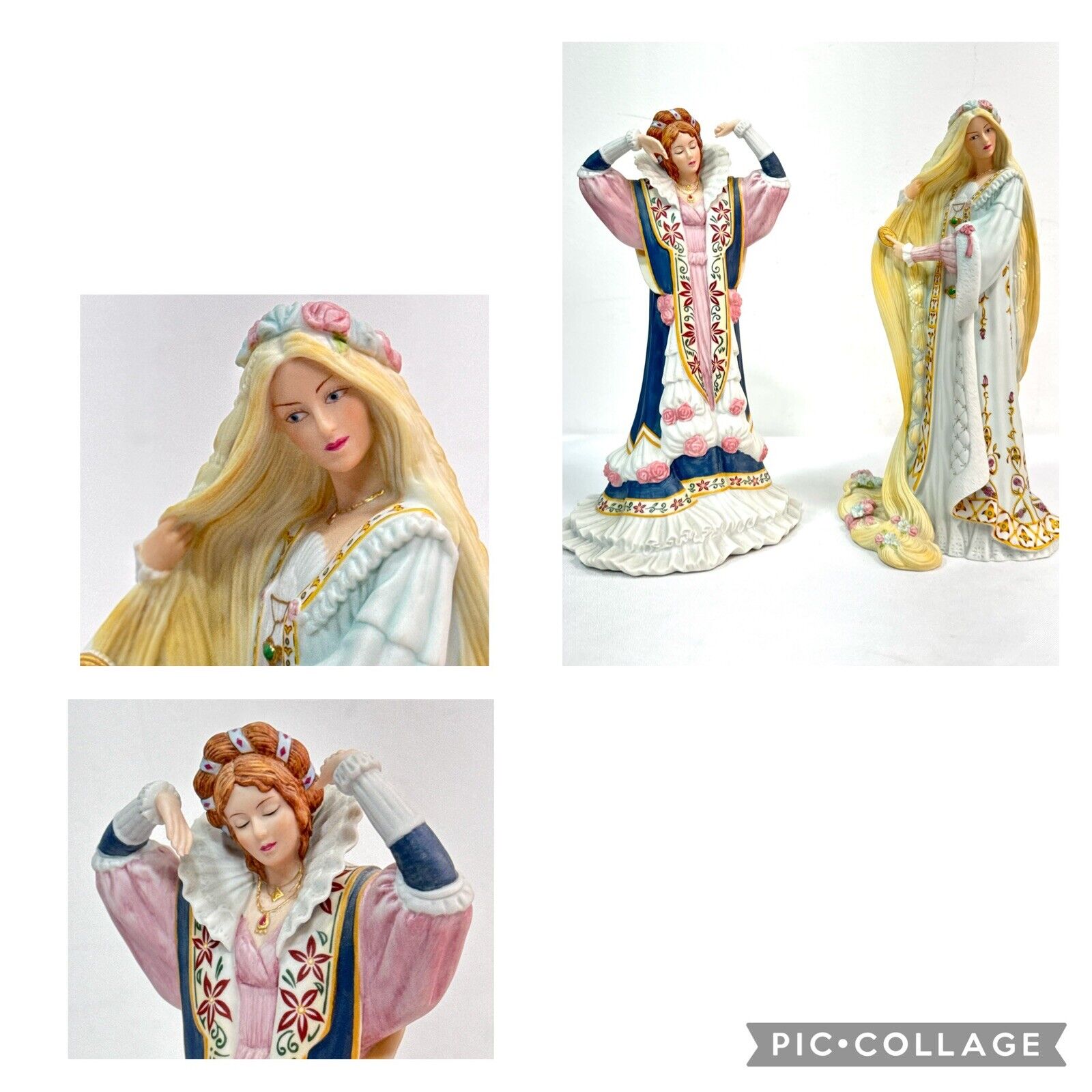 Vintage LENOX The Legendary Princesses SLEEPING BEAUTY and RAPUNZEL Figurines