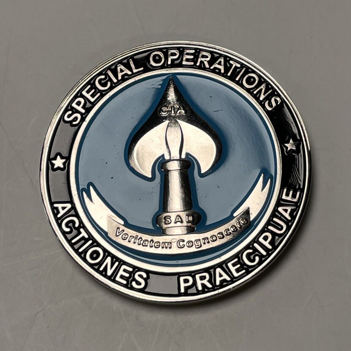CIA Navy Seal Team VI Special Operations SAD Challenge Coin Actiones Praecipuae