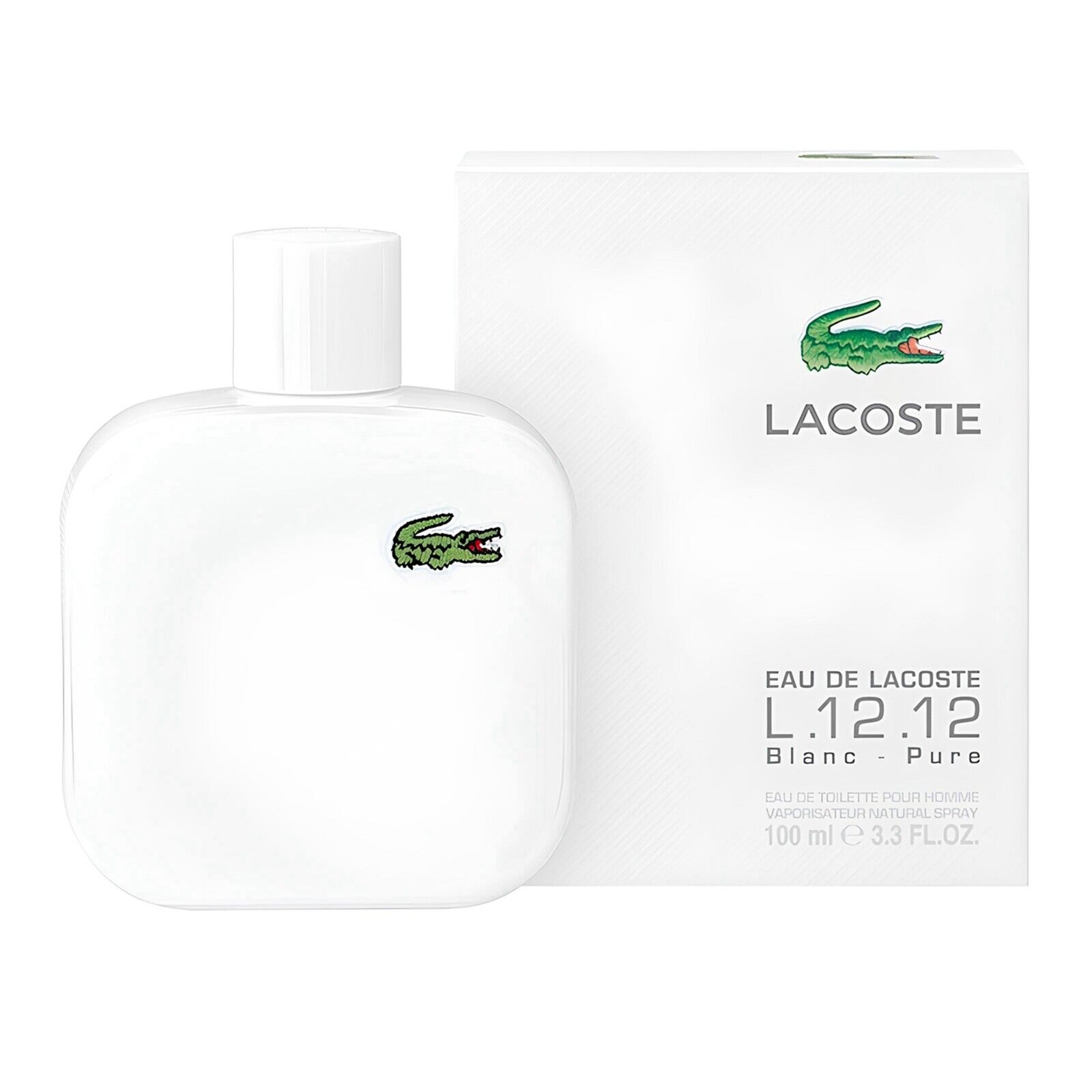 Lacoste Eau De Lacoste L12.12 Blanc Eau de Toilette Spray For Men 3.3 Oz 100ml