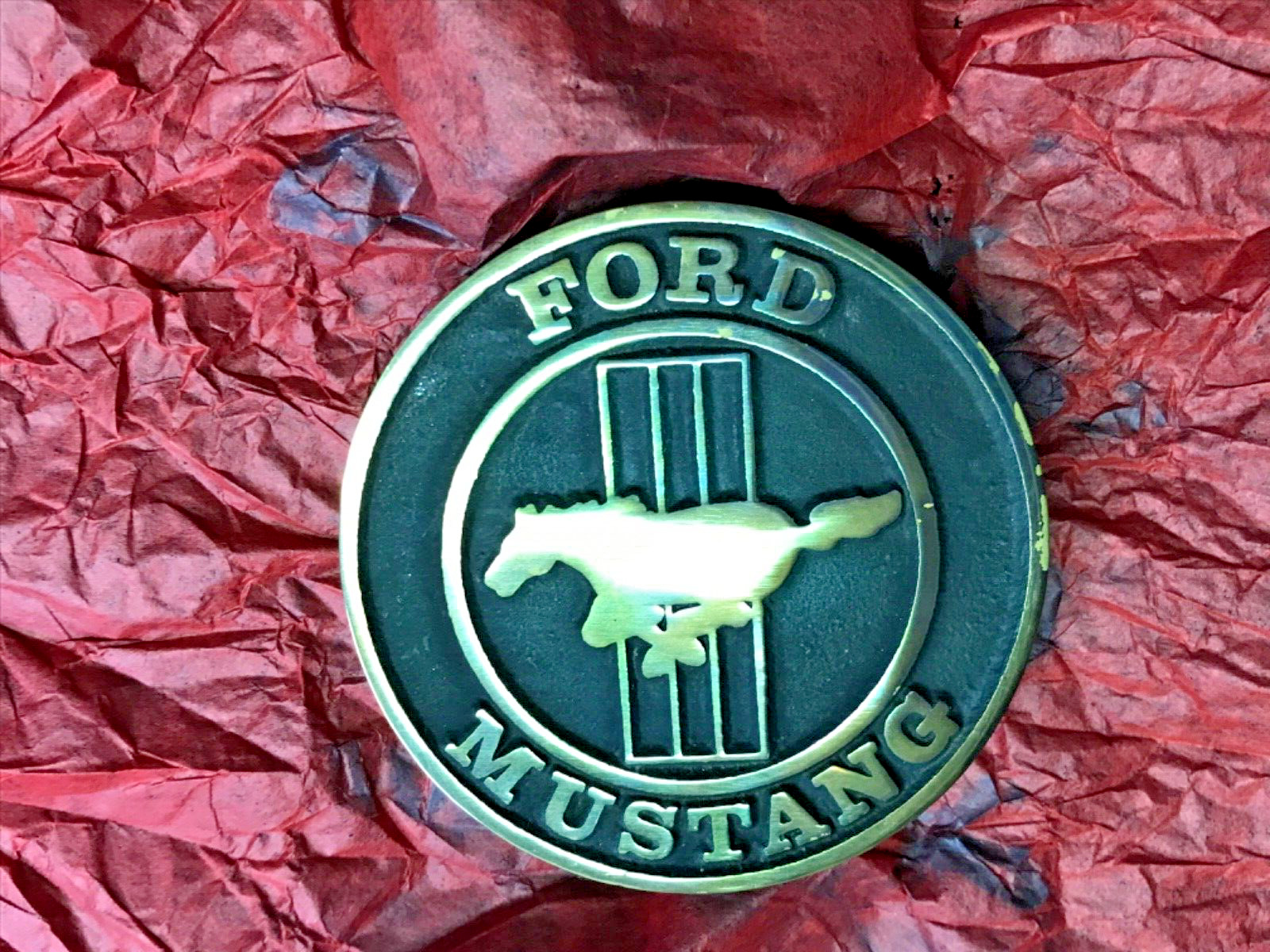 Ford Mustang Solid Brass UB Ultimate Buckle Co. Vintage Belt Buckle