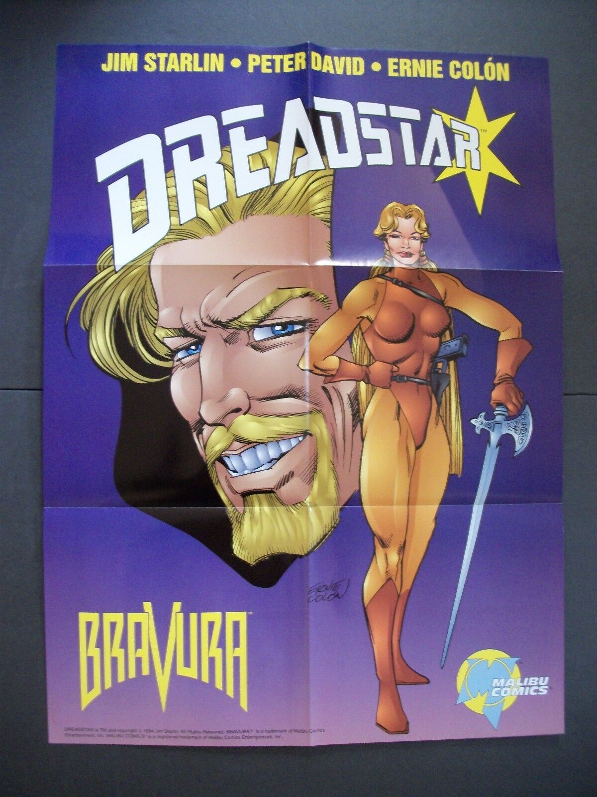 Dreadstar Promo Poster 1984 Malibu Comics Jim Starlin