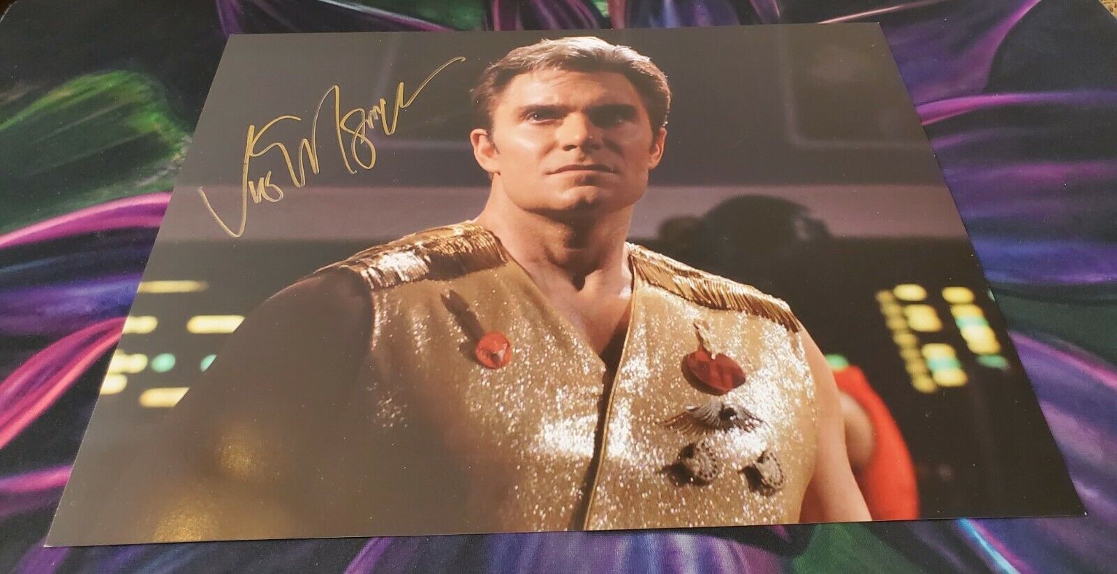 11x14 Vic Mignogna Captain James Kirk Star Trek Signed Autograph Signature spock