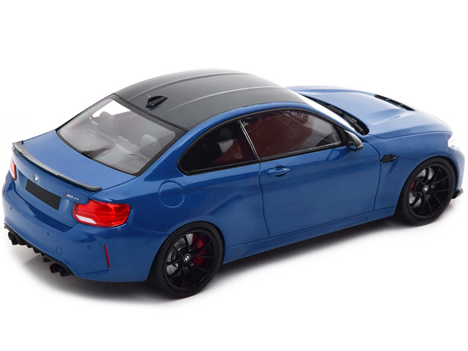 2020 BMW M2 CS Blue Metallic with Carbon Top 1/18 Diecast Model Car by