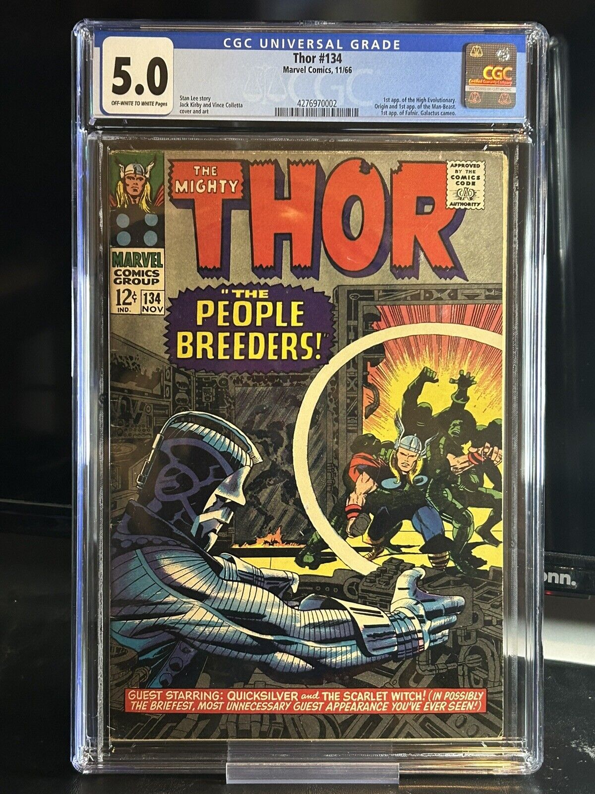 Thor #134 CGC 5.0 1st app High Evolutionary Guardians of the Galaxy Movie