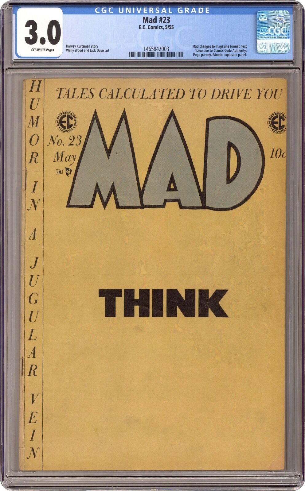 Mad Magazine #23 CGC 3.0 1955 1465842003