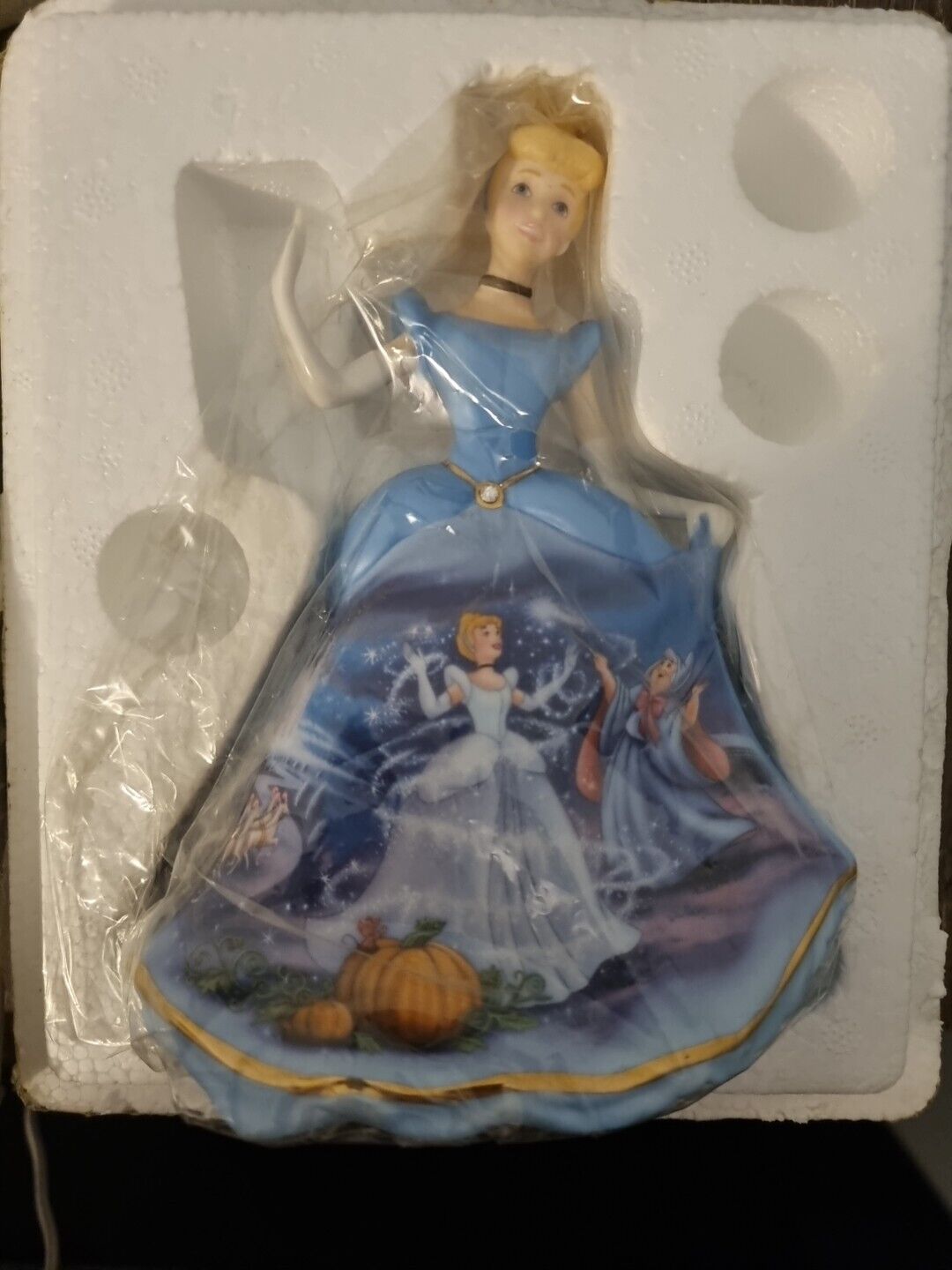 Disney Bradford Exchange Cinderella Porcelain Bell 2004 Rare