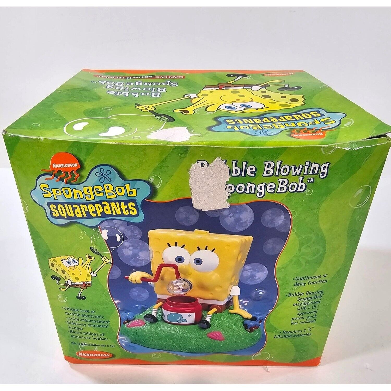 Spongebob Squarepants Bubble Blowing Spongebob Box NEW OPEN BOX
