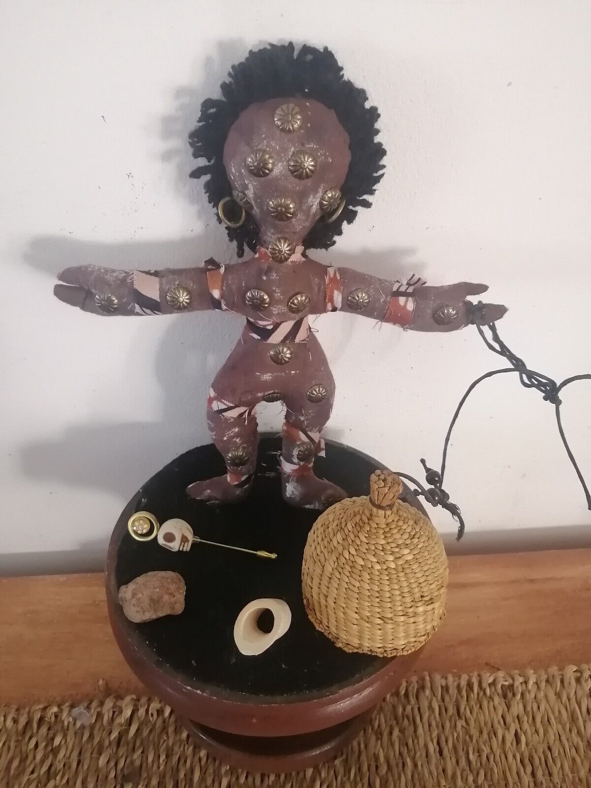 African Voodoo Doll, Hand made African Poppet Doll, Vintage African Artifact