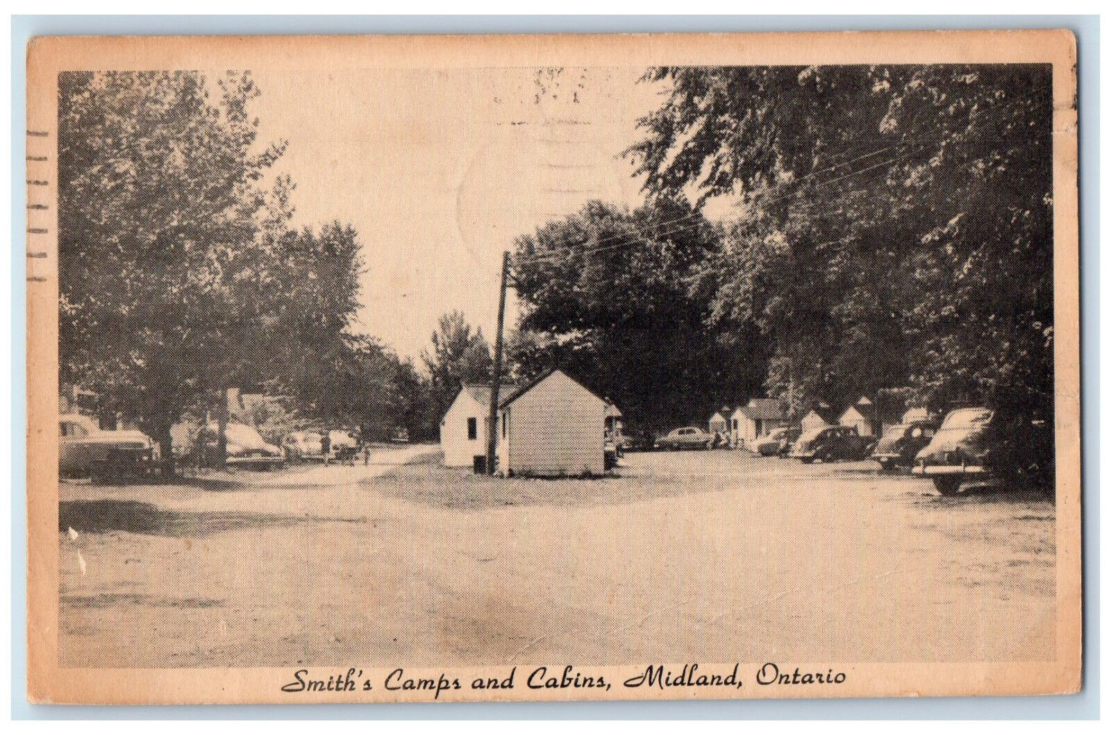 1954 Smith's Camps and Cabins Midland Ontario Canada Vintage Postcard