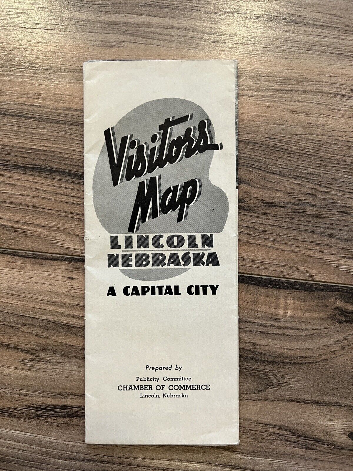 Vintage 1950's Lincoln Nebraska Vistor's Map