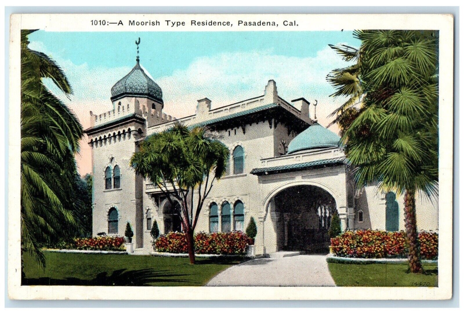 c1910\'s A Moorish Type Residence Pasadena California CA Antique Postcard
