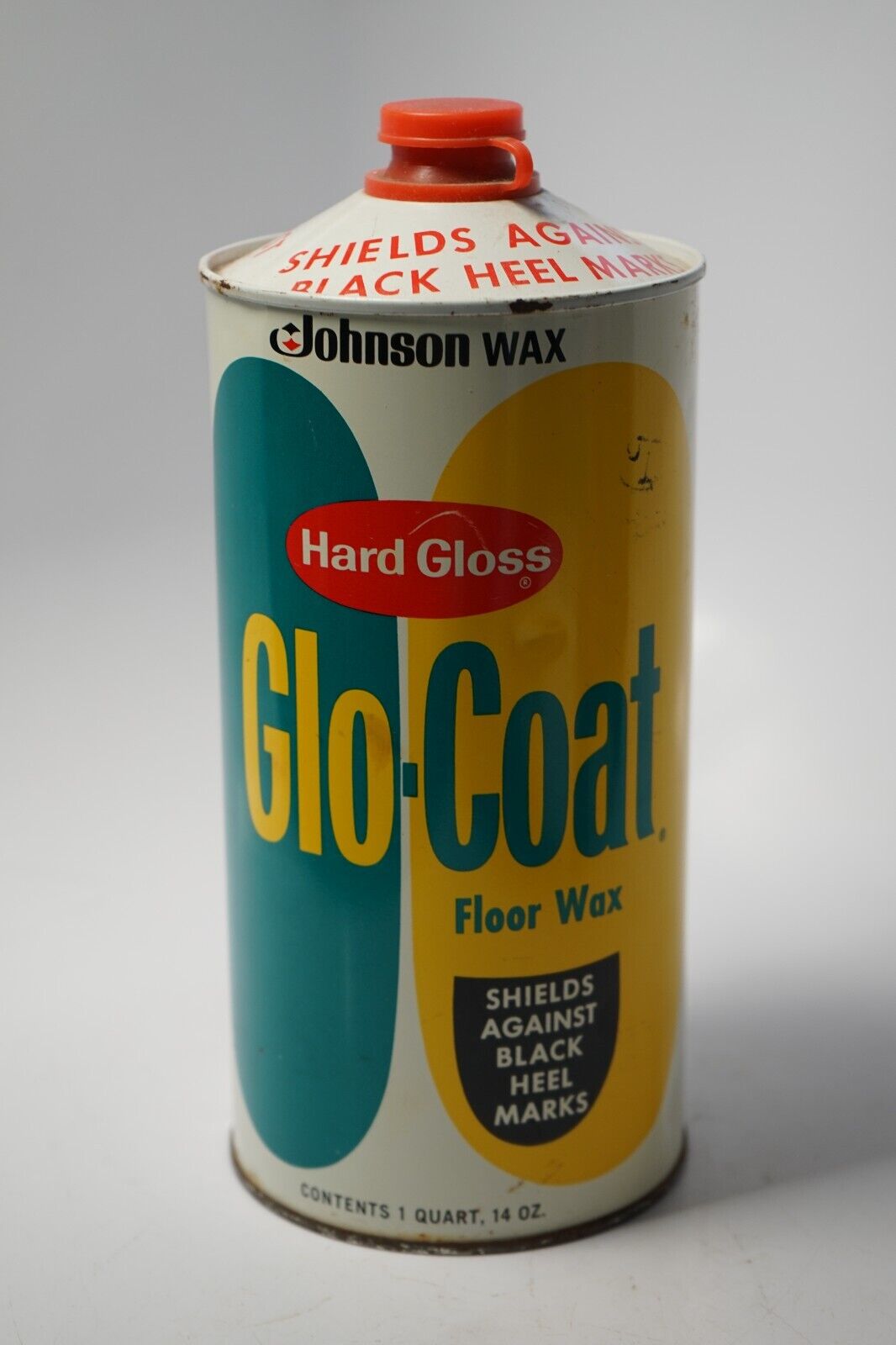 NEW VTG Johnson's Wax Giant size Hard Gloss Glo-Coat Floor Polish Can  Prop Full
