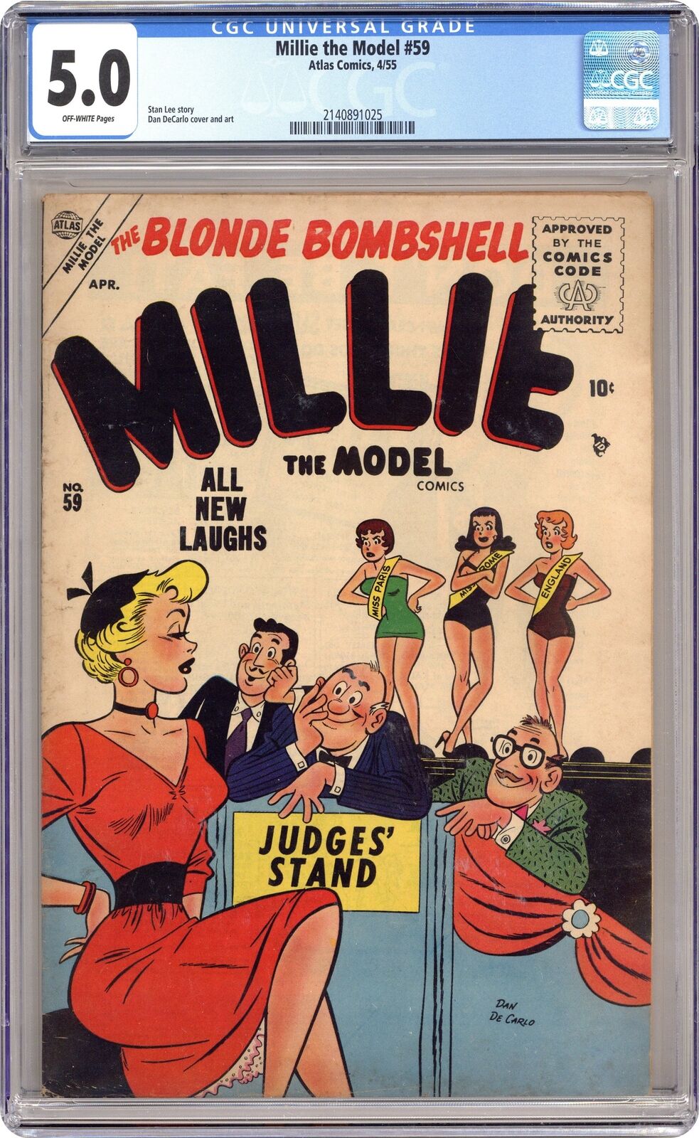 Millie the Model #59 CGC 5.0 1955 2140891025