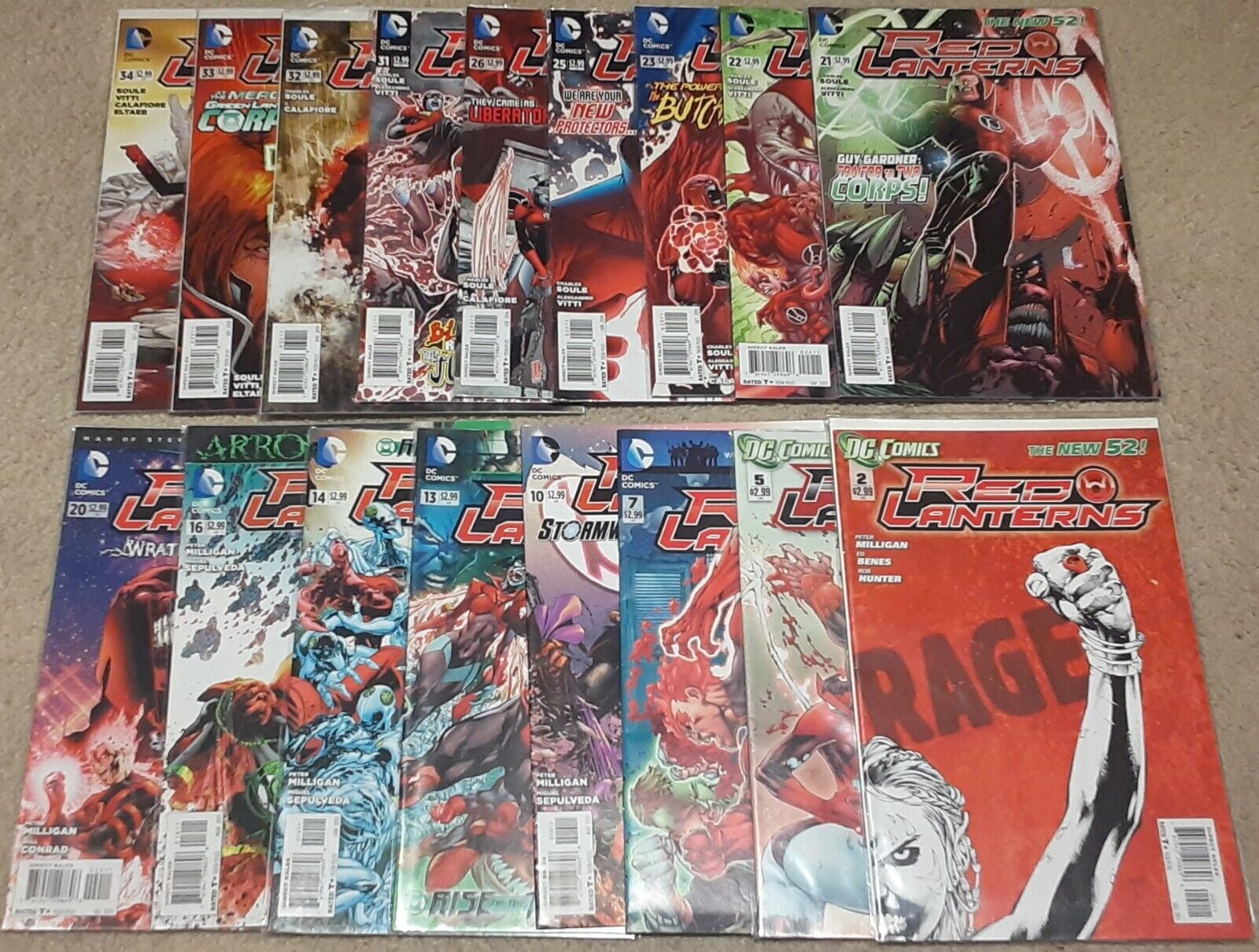 Red Lanterns Vol 1 #2-34 (Lot of 17) VF 2011 DC SEE PICS/Description