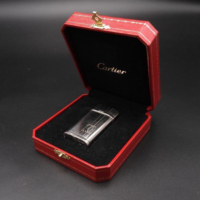 Cartier Gas Lighter Godron Silver Ignition confirmed with case