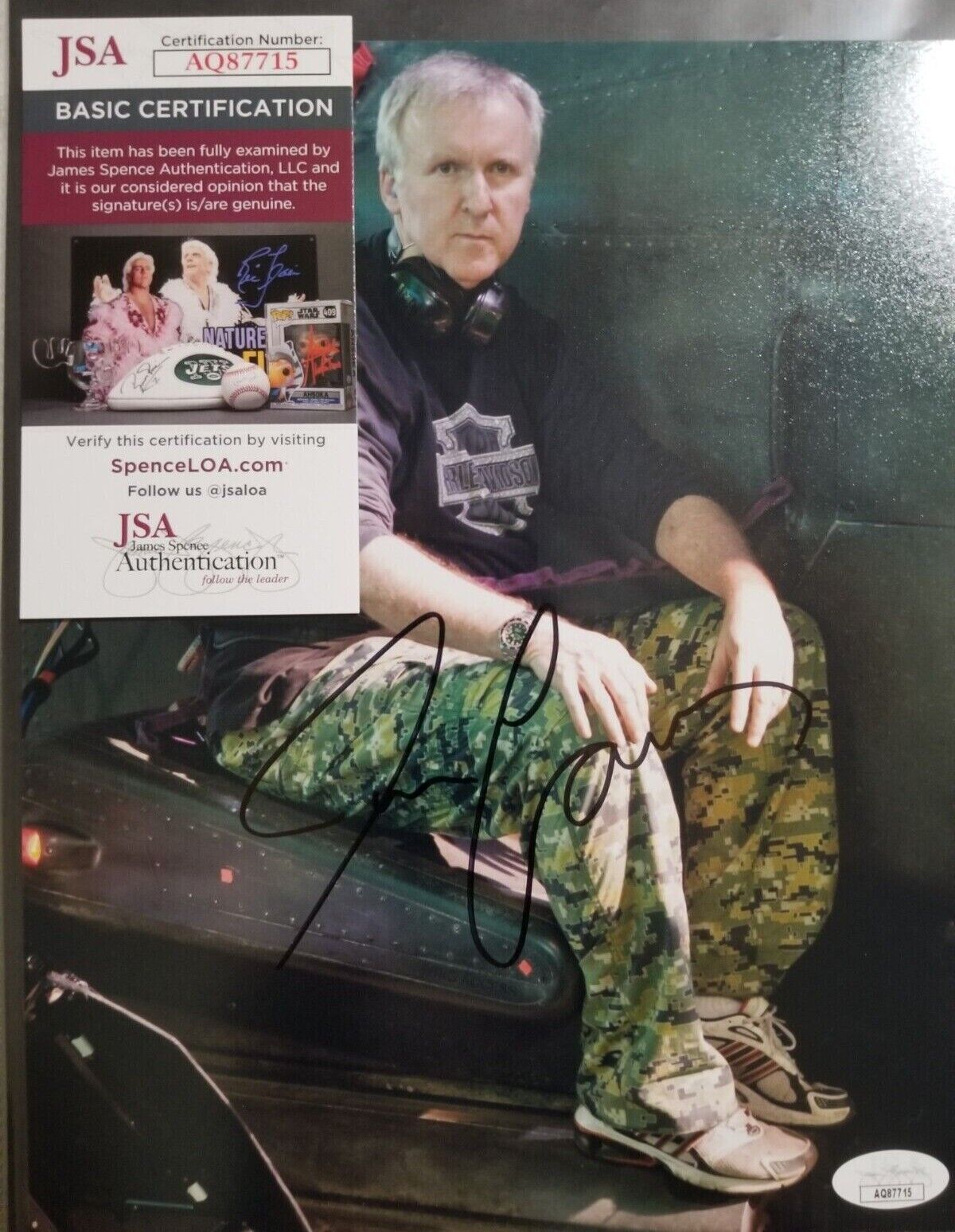 james cameron signed with JSA Authenticated