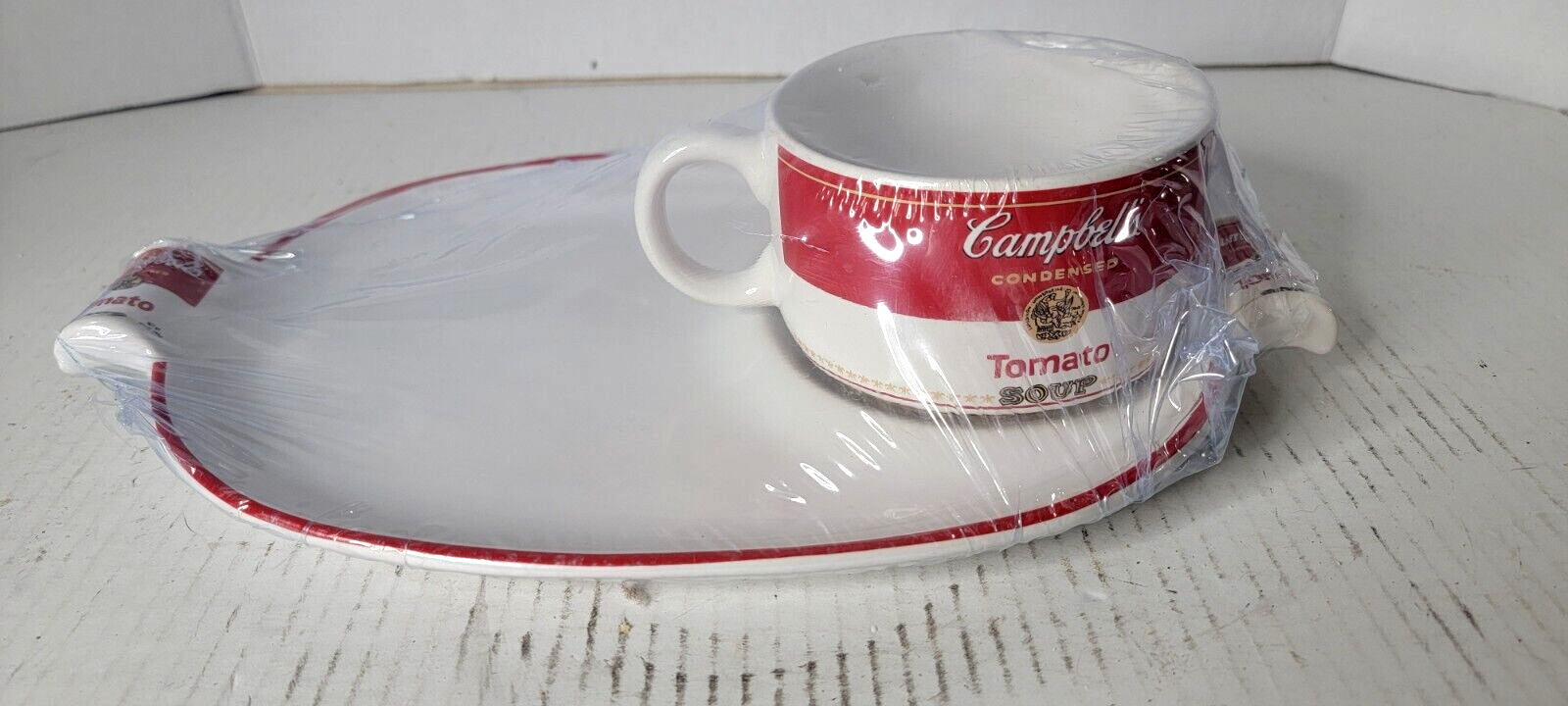 Vintage Campbell’s Tomato Soup Cup/Mug and Plate/Tray Set Westwood 1994
