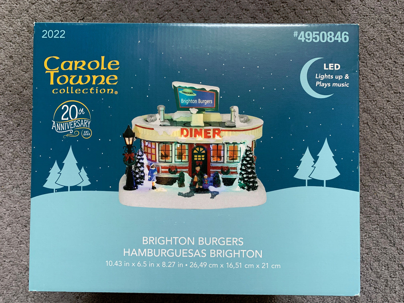 Carole Towne Christmas #4950846 Brighton Burgers DINER 2022  Lights & Music NEW