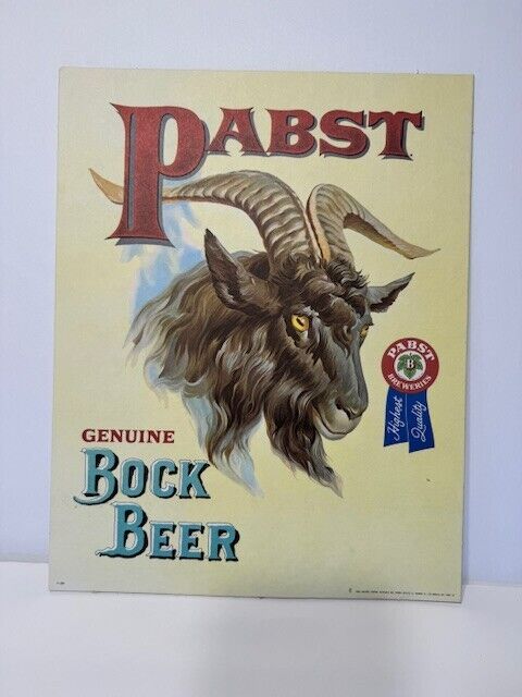 PABST BOCK BEER SIGN 1970'S VINTAGE