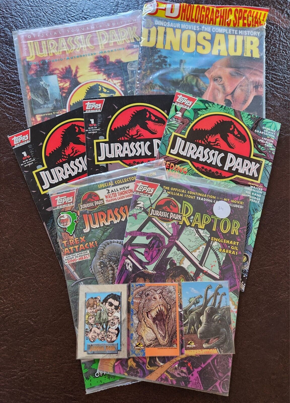 Vintage Jurassic Park Comic Book Lot With Factory Sealed Comics 1993
