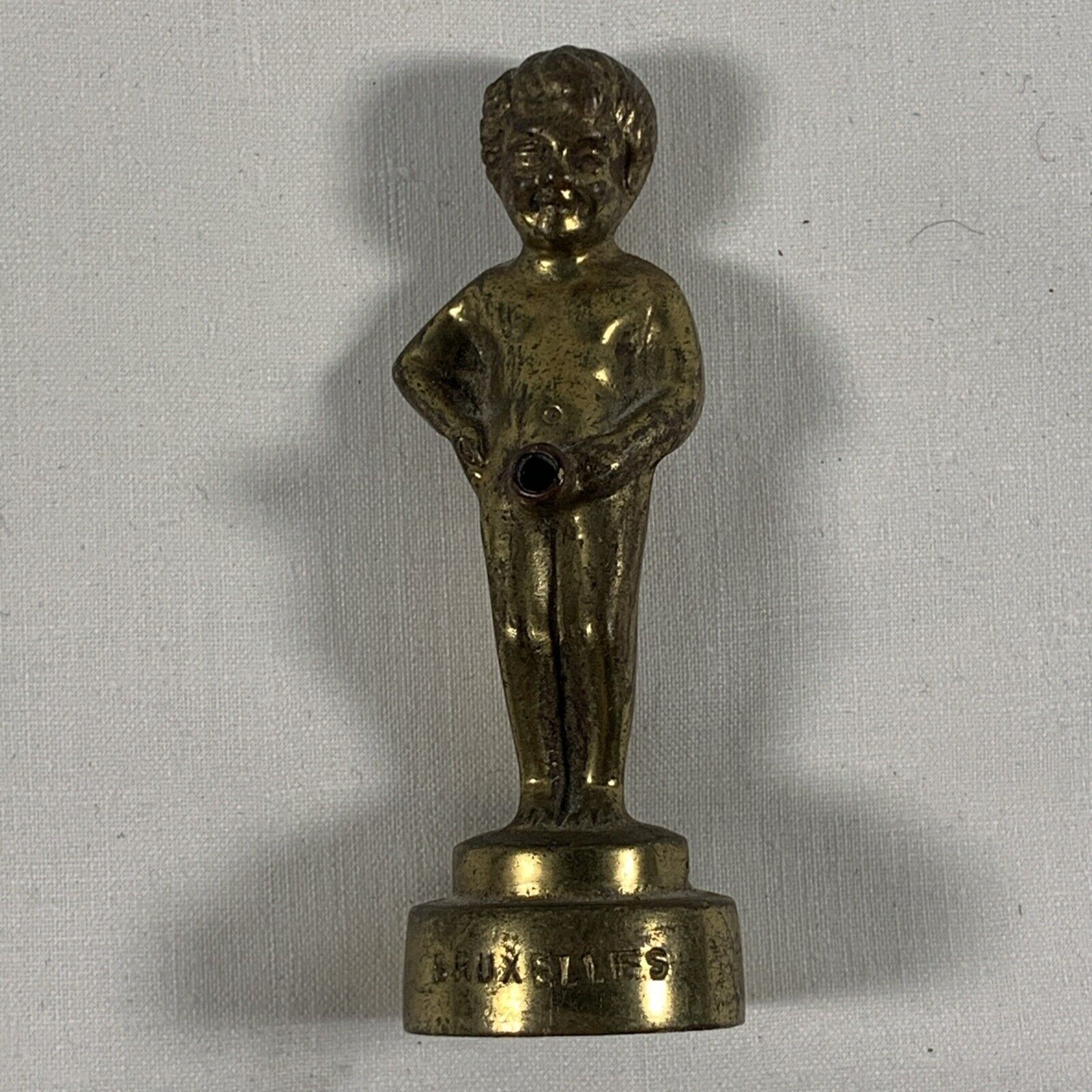 Vintage Bruxelles Brass Boy Figurine 