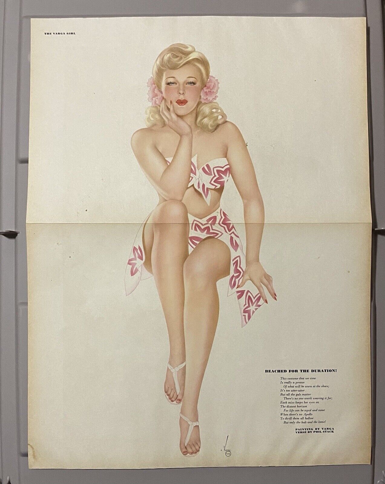 1940s Varga Girl Esquire Centerfold Pin-up Alberto Vargas
