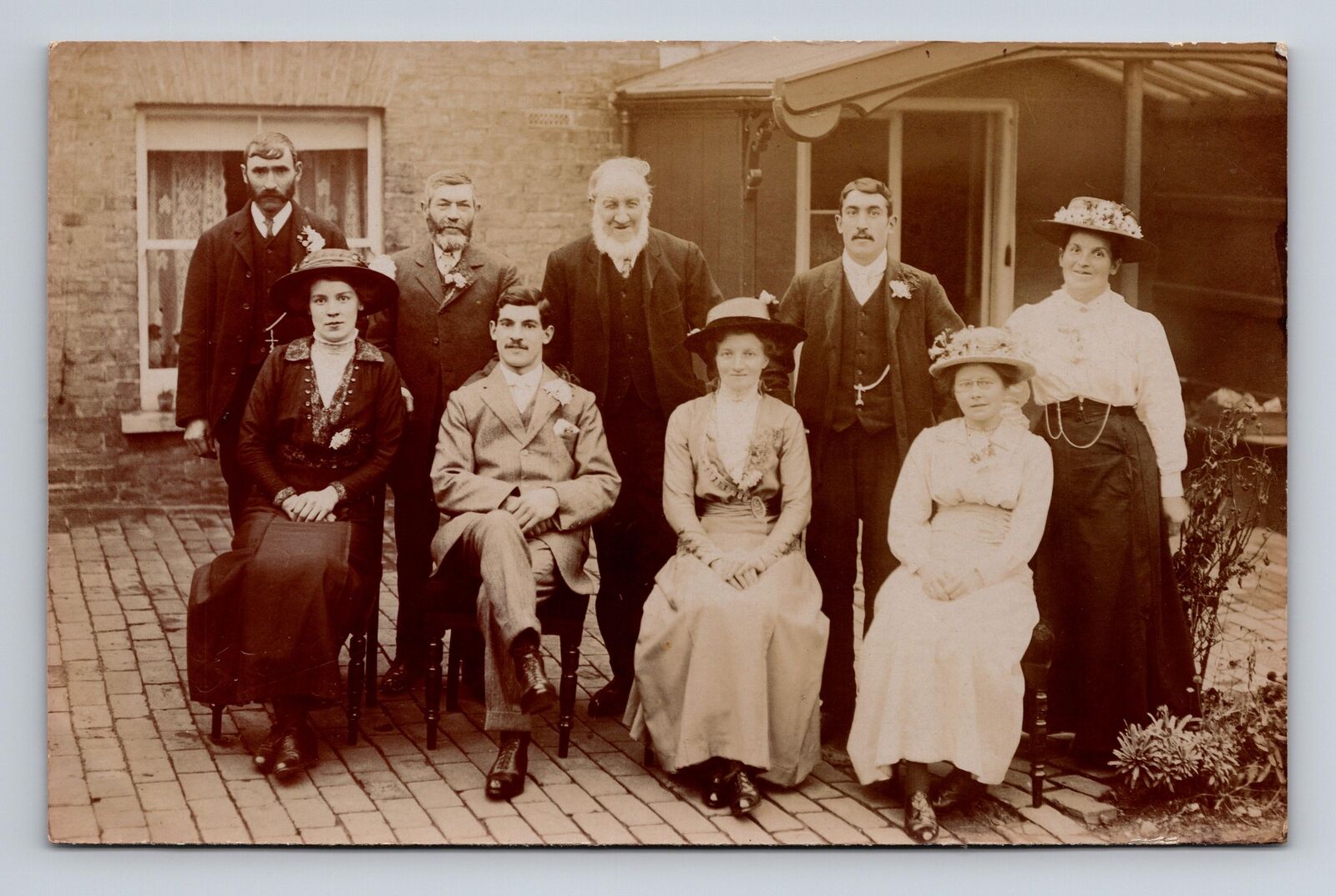 RPPC Postcard Distinguished British Family Group Portrait