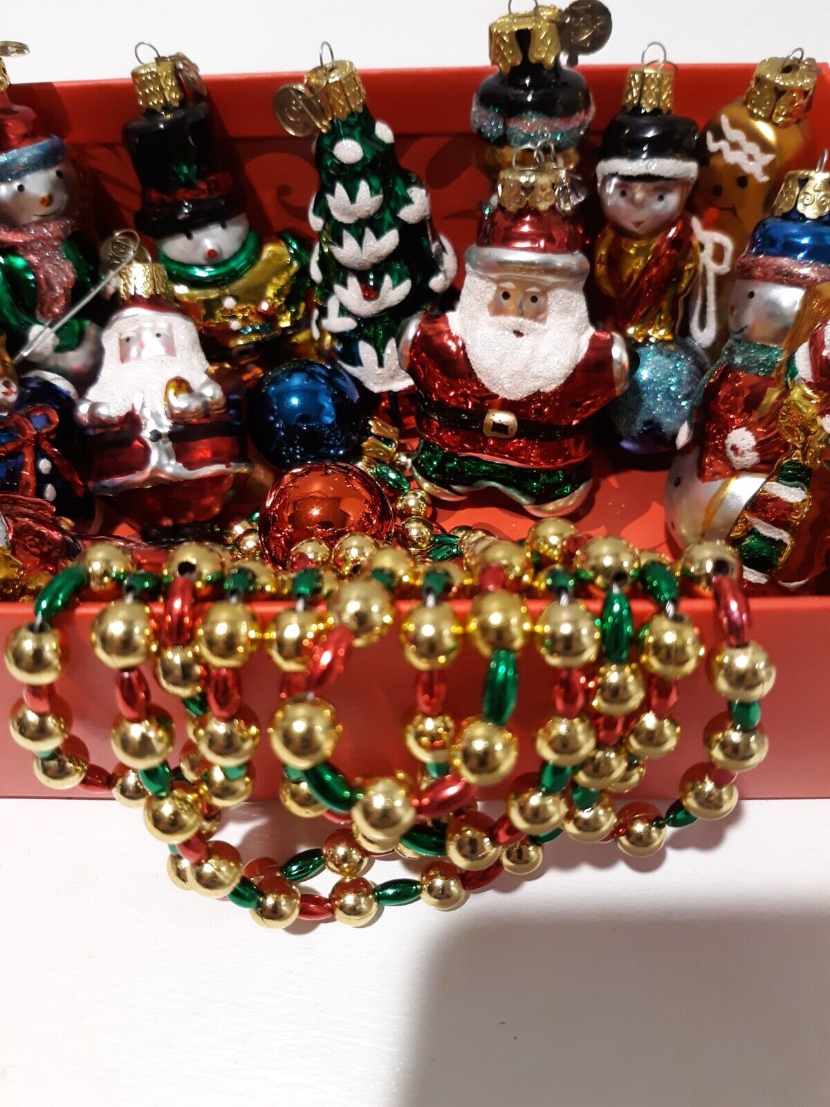 Vintage Kurt S Adler 12 Glass Christmas ORNAMENTS & GARLAND