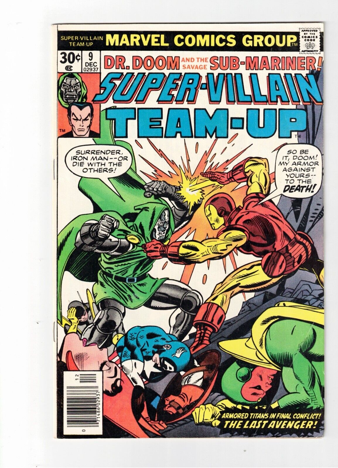 Super Villain Team-Up #9 VF 1976 - Doom vs The Avengers
