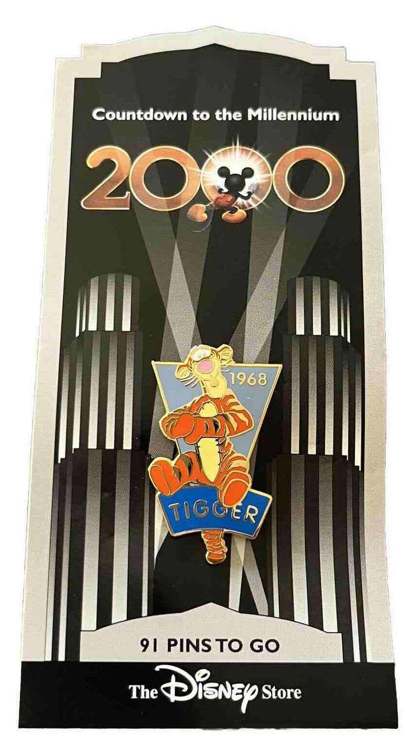 Disney Store Pin Countdown To The Millennium 2000 Tigger 1968 #92 New On Card
