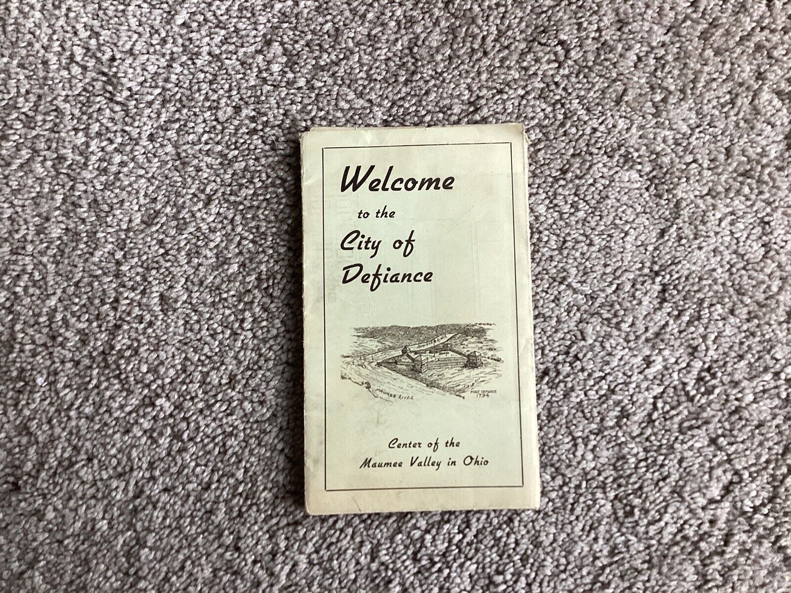 Vintage Defiance Ohio Welcome Brochure & Map See Pictures Used Original