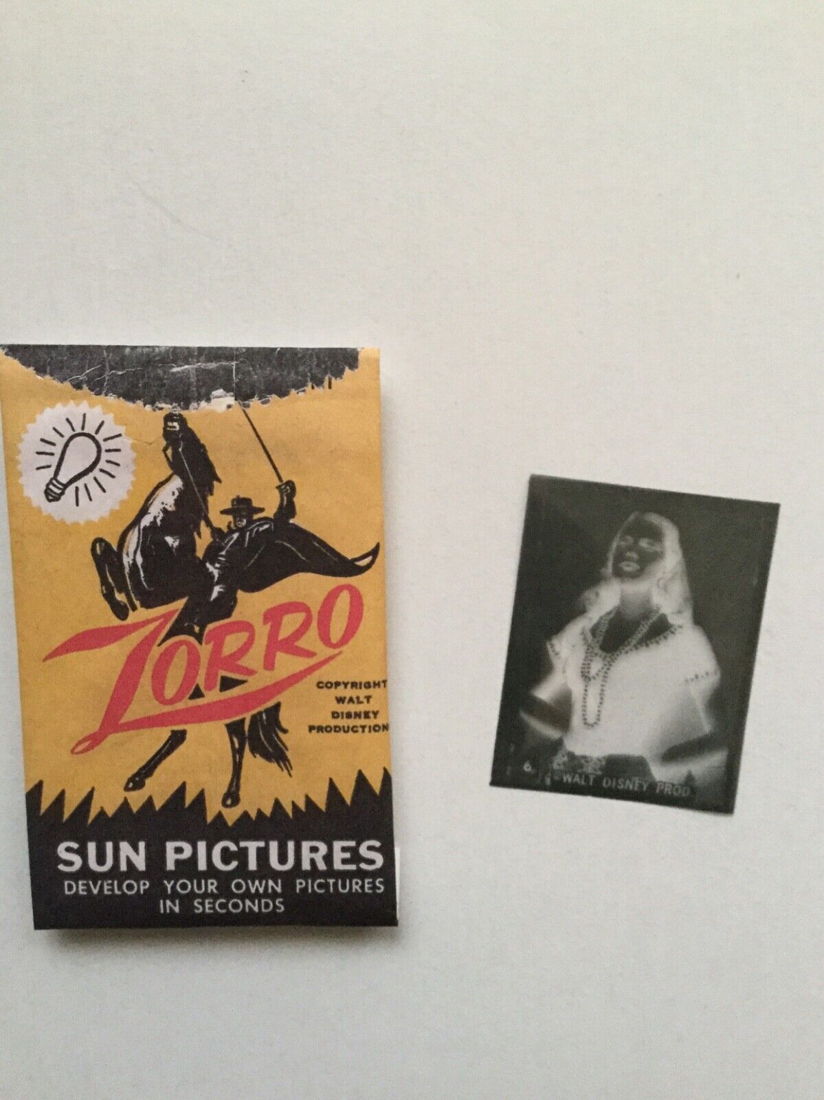 1958 Zorro TV show rare card original negative film Zorros  Woman