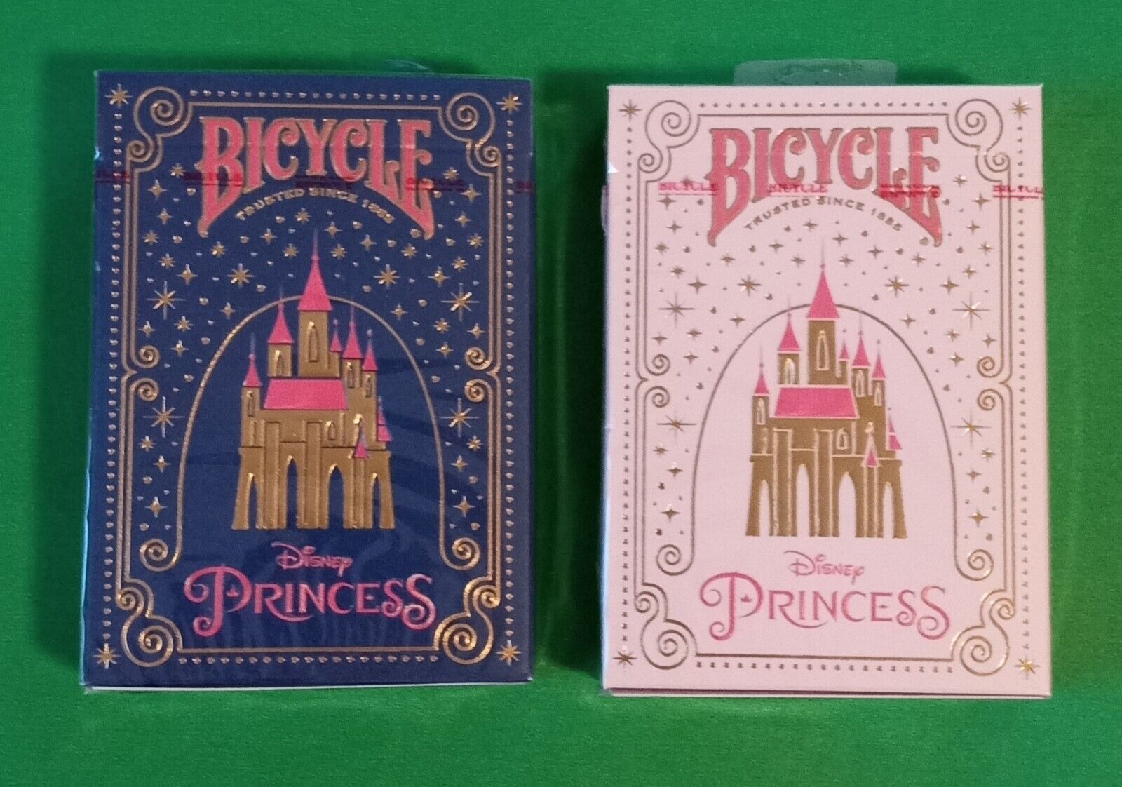 2 DECKS Bicycle Disney Princess blue & pink playing cards FREE USA SHIPPING