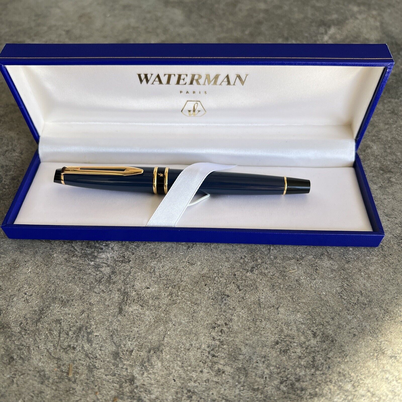 Waterman Paris Expert II Ballpoint Pen Blue & Gold  In Box Original