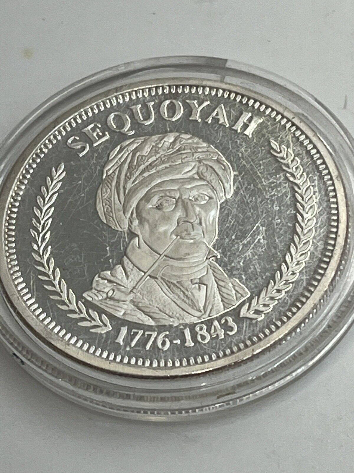 SEQUOYAH 1776-1843 COIN INVENTION OF CHEROKEE ALPHABET 