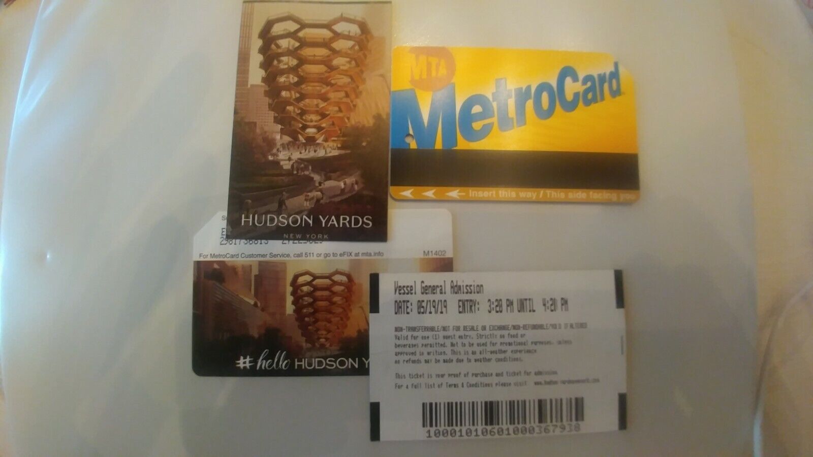 HUDSON YARDS expired METR0CARD & special VESSEL General Admission expired Ticket