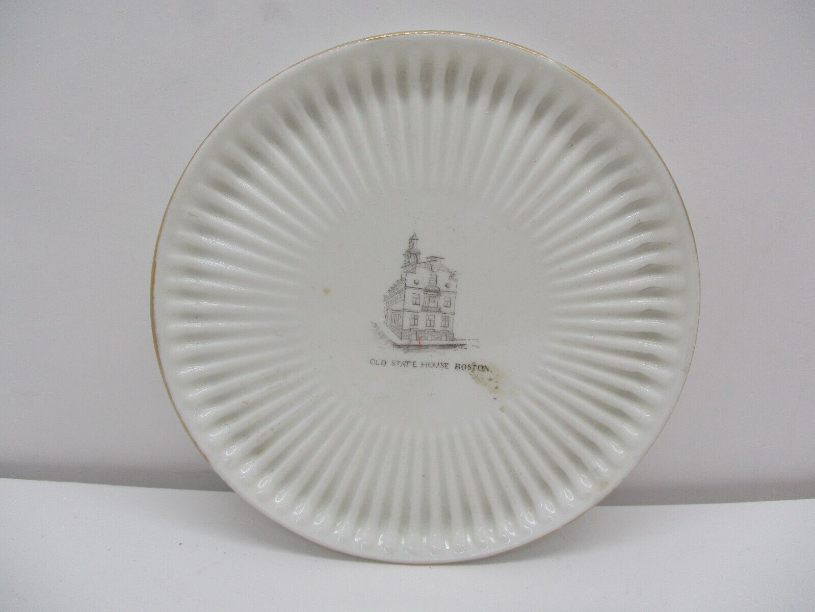 Vintage Old State House Boston Plate .. Unmarked