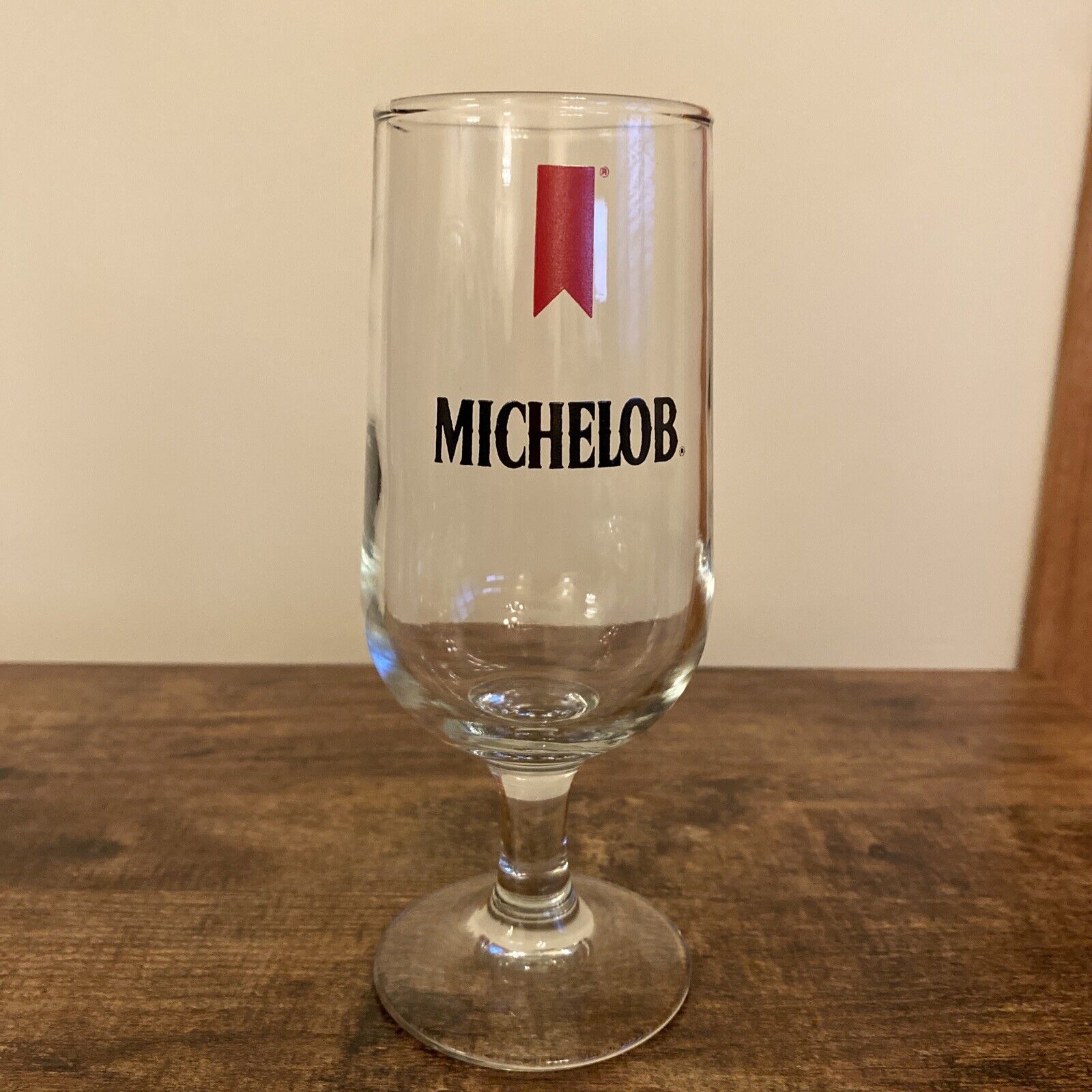 Set of 7 Vintage Michelob Pilsner Beer Stemmed Drinking Glass 8.25\
