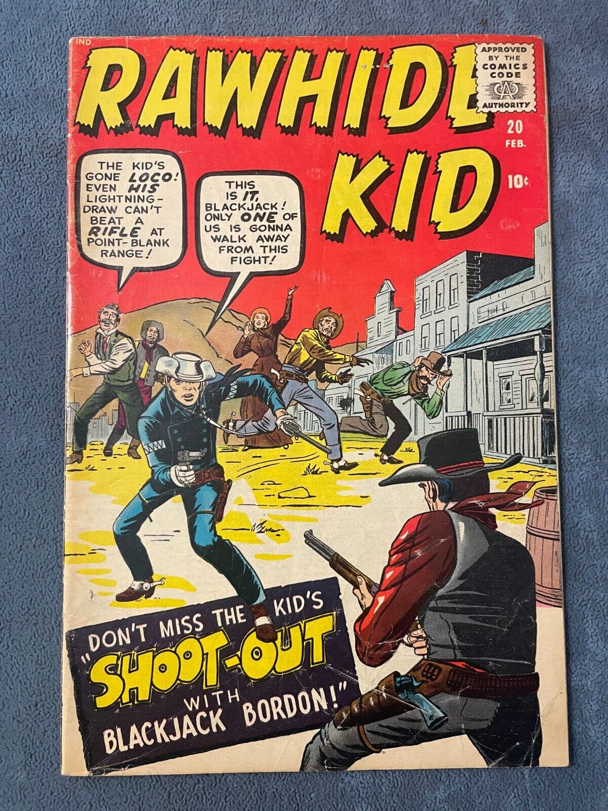 Rawhide Kid #20 1961 Atlas Marvel Comic Book Western Jack Kirby Cover VG+