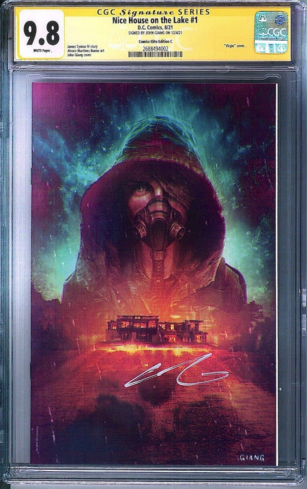 CGC SS 9.8 NICE HOUSE ON THE LAKE #1 Signed✍️By JOHN GIANG Virgin Cover📈💣🔥