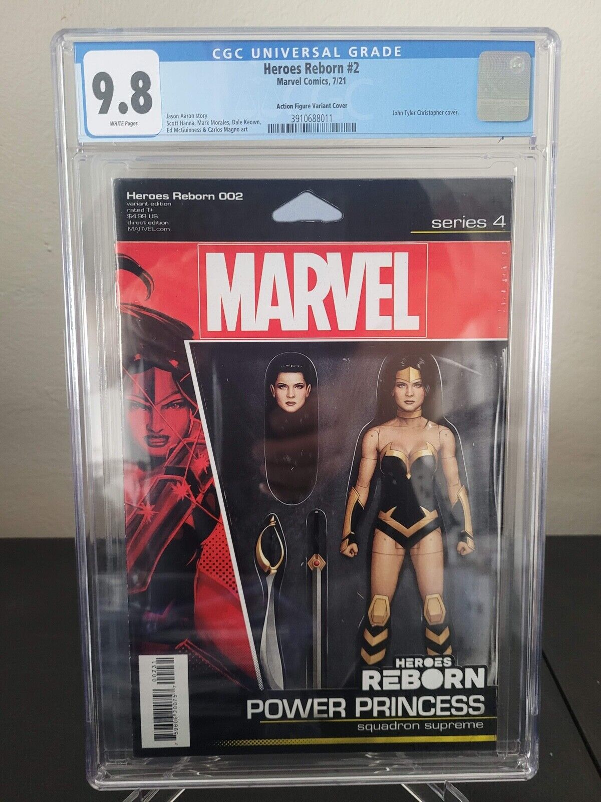 HEROES REBORN #2 CGC 9.8 GRADED POWER PRINCESS ACTION FIGURE VARIANT COVER
